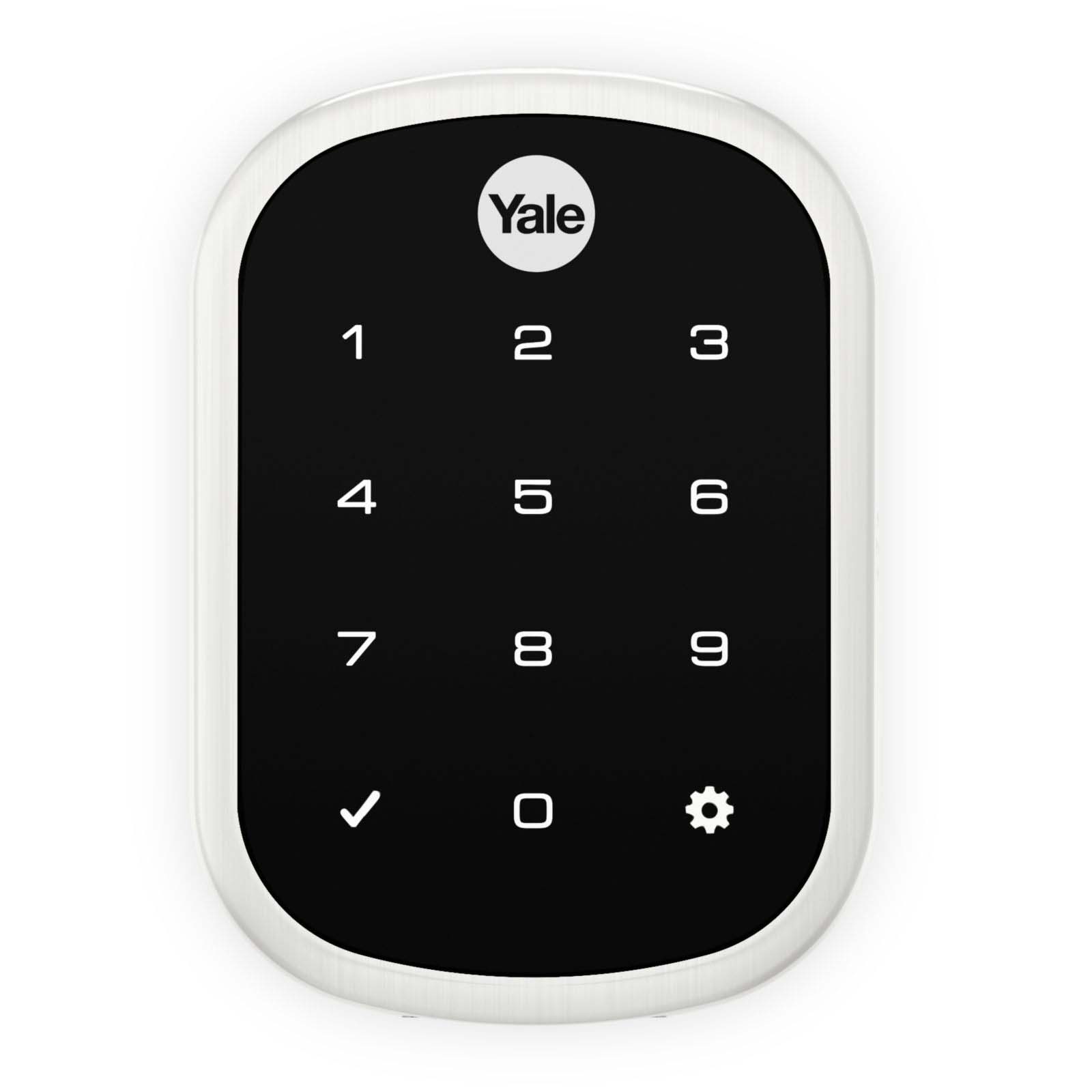 Yale Black Suede Electronic Deadbolt Lighted Keypad Touchscreen Smart Lock  at